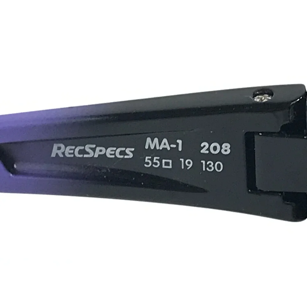 Rec Specs Kids Athletic Goggle Frames MA-1 208 Black Purple Fade Speck 55-19-130
